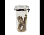 Acrylic Cigar Humidor Jar w/Humidifier & Cedar Base